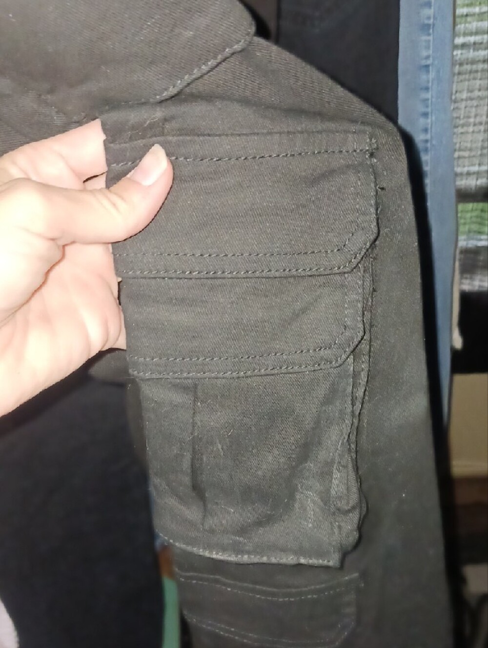 American Bazi Black Cargo Pants with Utility Pockets - Picture 6 of 8